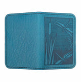 Dragonfly Pond Leather Card Holder by Oberon Design