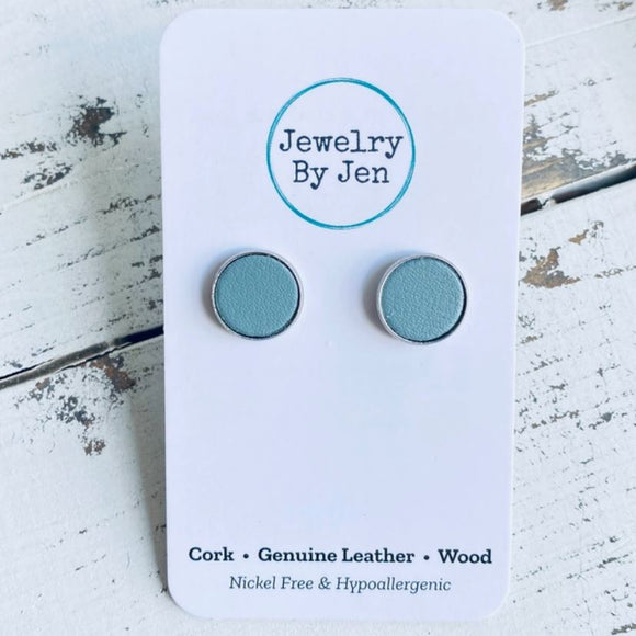 Stud Earrings: Dusty Blue by Jewelry By Jen