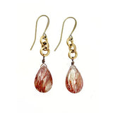 Copper Rutile Briolette Earrings by Lock and Key Design