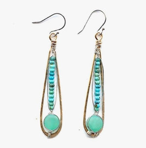 Raindrop Hemimorphite Earrings by Vanessa Savlen