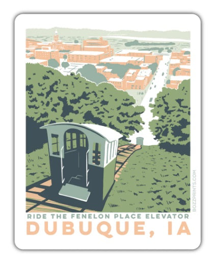 Dubuque Elevator Magnet by Bozz Prints
