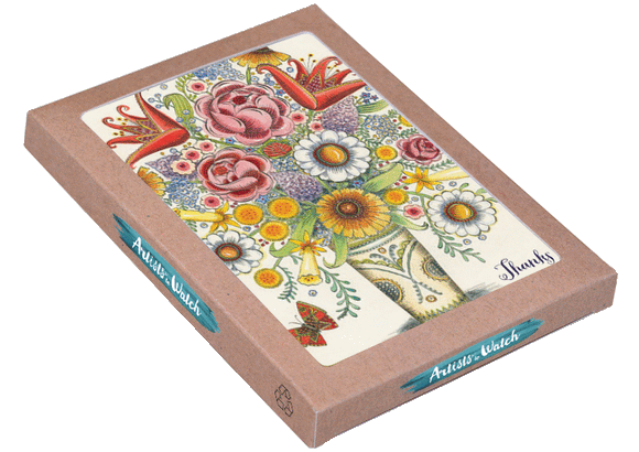 8 Boxed Flower Thank You Notecards by Artists to Watch