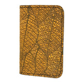 Fallen Leaves Leather Card Holder by Oberon Design