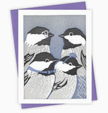 Family Picture Chickadee Card by Burdock & Bramble