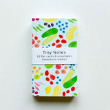 Farm Stand Veggies and Berries Tiny Note Cards by Honeyberry Studios