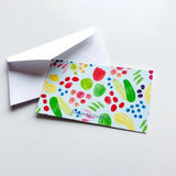 Farm Stand Veggies and Berries Tiny Note Cards by Honeyberry Studios