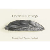 Feather Hair Barrette by Oberon Design