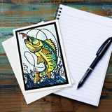 Land It! Walleye Fish Greeting Card by Sarah Angst