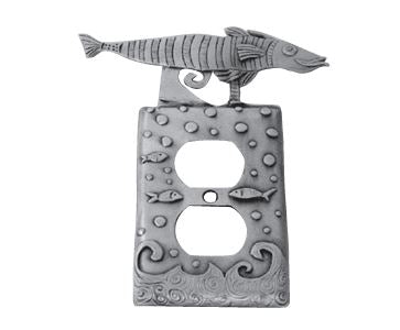 Fish Top Outlet Cover by Leandra Drumm Designs