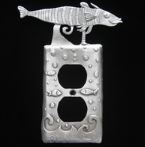 Fish Top Outlet Cover by Leandra Drumm Designs