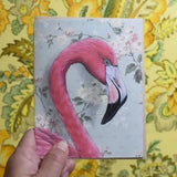 Pink Flamingo Blank Greeting Card by Emily Uchytil