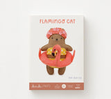 Flamingo Cat Felt Doll Kit by Kiriki Press