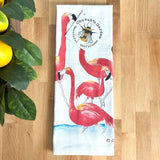 Flamingos Tea Towel by Chavah's Garden