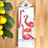 Flamingos Tea Towel by Chavah's Garden
