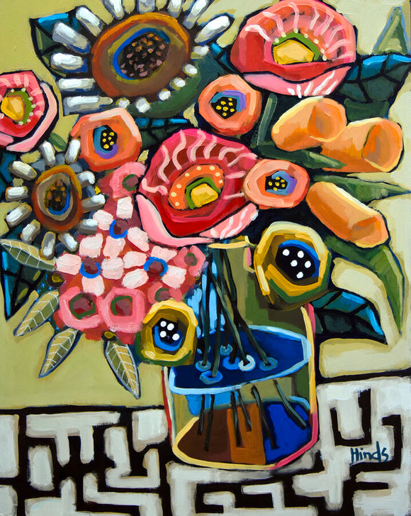 Floral 050824 Blank Greeting Card by David Hinds