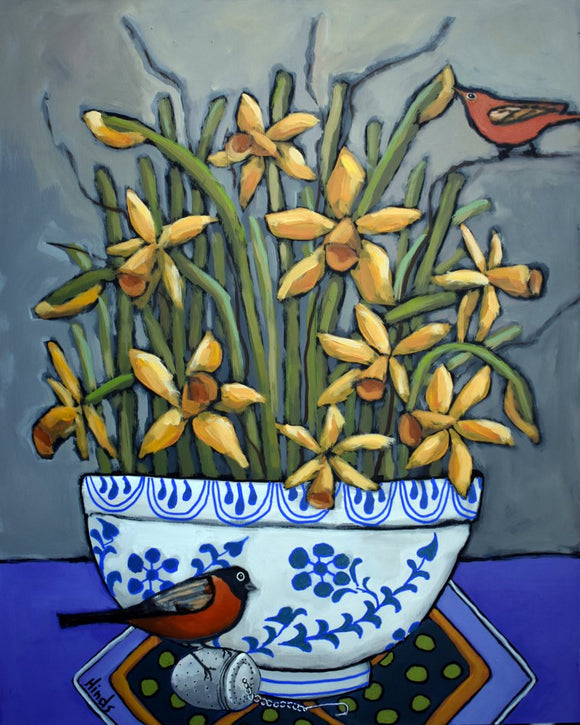 Birds and Daffodils by David Hinds