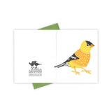 Flower Jumper Goldfinch Card by Burdock & Bramble