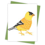 Flower Jumper Goldfinch Card by Burdock & Bramble