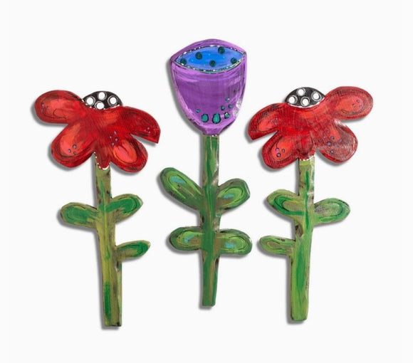 Poppy Wall Sculpture by E. Drumm Designs