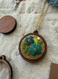 Flowers Embroidery Necklace Kit by Rikrack Embroidery