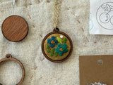 Flowers Embroidery Necklace Kit by Rikrack Embroidery