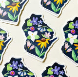 Flowers of Wisconsin Sticker by Honeyberry Studios