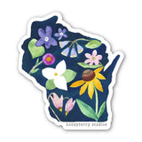 Flowers of Wisconsin Sticker by Honeyberry Studios