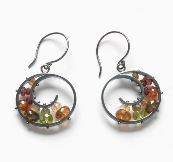 Medium Spiral Earrings by Ashka Dymel