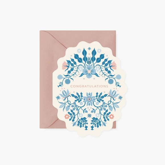 Folk Congratulations Greeting Card by Oana Befort