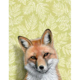 Red Fox Blank Greeting Card by Emily Uchytil