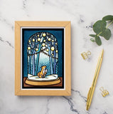 Fox Snow Globe Greeting Card by Sarah Angst