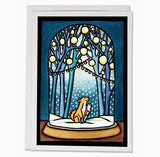 Fox Snow Globe Set of 8 Greeting Cards by Sarah Angst