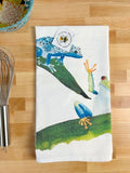 Frogs Tea Towel by Chavah's Garden