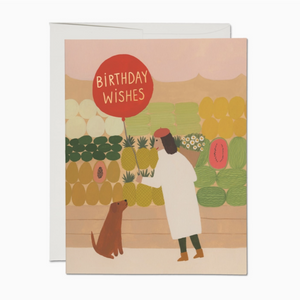 Fruit Stand Wishes Birthday Greeting Card from Red Cap Cards