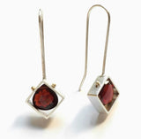 Mini Diagonal Square Earrings by Ashka Dymel