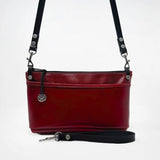 Paula Convertible Crossbody Leather Wristlet Handbag by Oberon Design