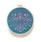 Gemini Moths Embroidery Kit by Rikrack Embroidery