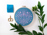 Gemini Moths Embroidery Kit by Rikrack Embroidery