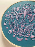 Gemini Moths Embroidery Kit by Rikrack Embroidery