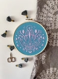 Gemini Moths Embroidery Kit by Rikrack Embroidery