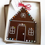 Glass Gingerbread House Ornament by TommyGunGlass