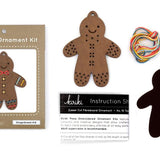 Gingerbread Kid Stitched Ornament Kit by Kiriki Press