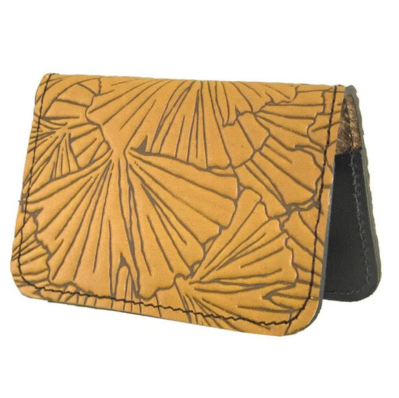 Ginkgo Leather Card Holder by Oberon Design