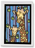 Giraffes Greeting Card by Sarah Angst