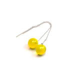 Glass Simple Small Globe Threader Earrings by Krista Bermeo