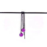 Glass Simple Small Globe Threader Earrings by Krista Bermeo