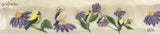 Goldfinches and Coneflowers Vase by Jen Stein