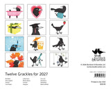 Twelve Grackles 2027 Calendar by Burdock & Bramble