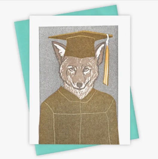 Graduate Coyote Card by Burdock & Bramble