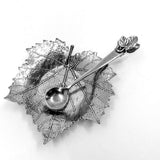 Grape Leaf Mini Bowl and Spoon Set by Oberon Design